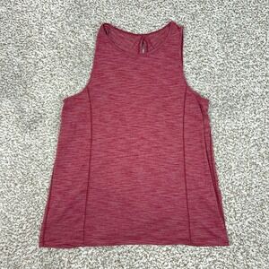 Lululemon Tank Top Womens Medium Red Open Back Lightweight Yoga Gym Workout